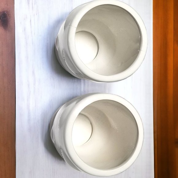 Celfie Countertop Plant Vase White Ceramic Handmade Whimsical Face Floral Pot - Picture 14 of 16